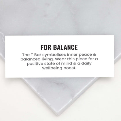 Wide T-Bar Necklace Gold